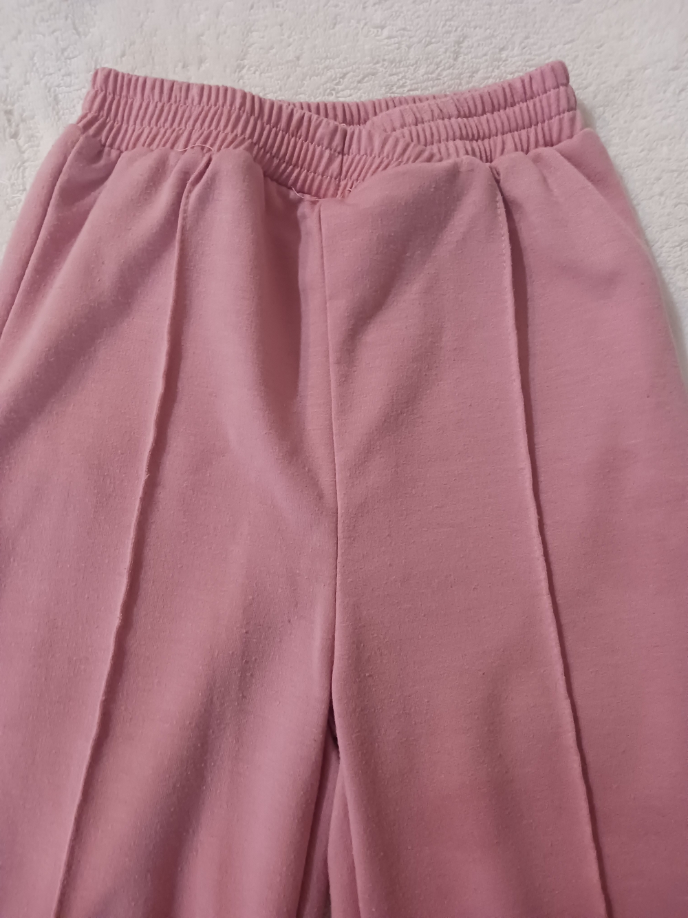 SHEIN Girls Pink Elastic Waist Pleated Jogger Pants